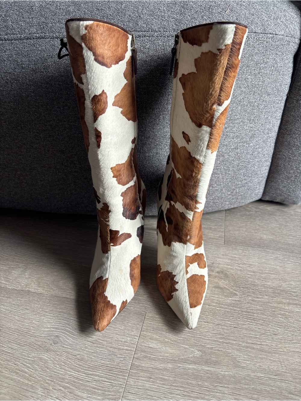 Manolo Blahnik Vintage Italian Pony Hair Lace-Up Boot Heels - IT 39 - Picture 2 of 9
